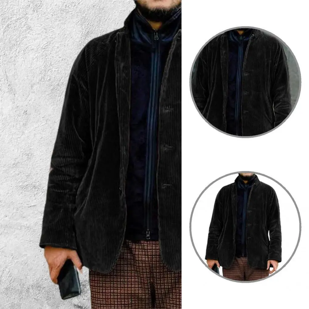 

Old-fashioned Fabulous Warm Old-fashioned Winter Coat Fake Two-piece Men Jacket Turtleneck for Daily Wear