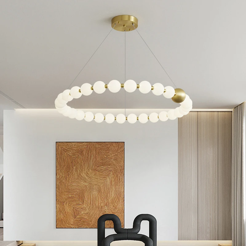 All Copper Post-Modern Household Living Room Chandelier Modern Minimalist Light Luxury Creative Personality Net Red Children’s