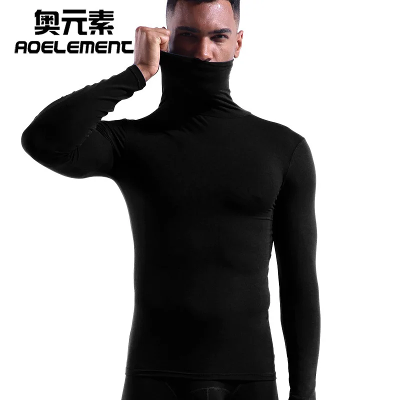 Рубашка из модала с высоким воротником мужская теплая осенняя одежда зимняя