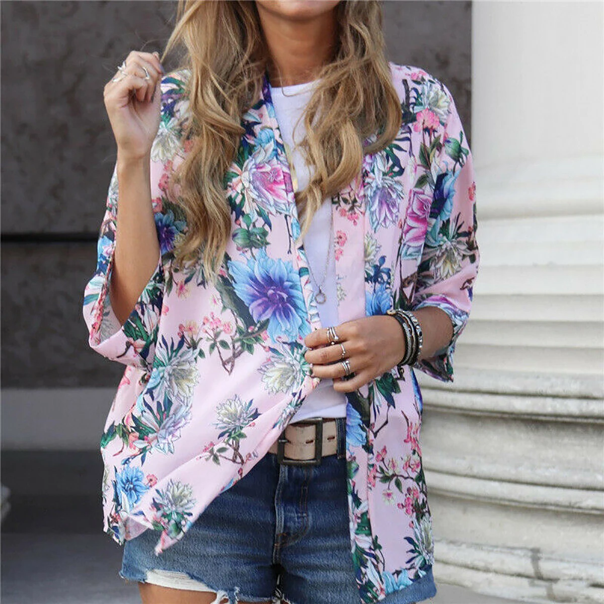 

Spring Womens Floral Casual Jacket Coat Ladies Outwear Suits Tops Cardigans