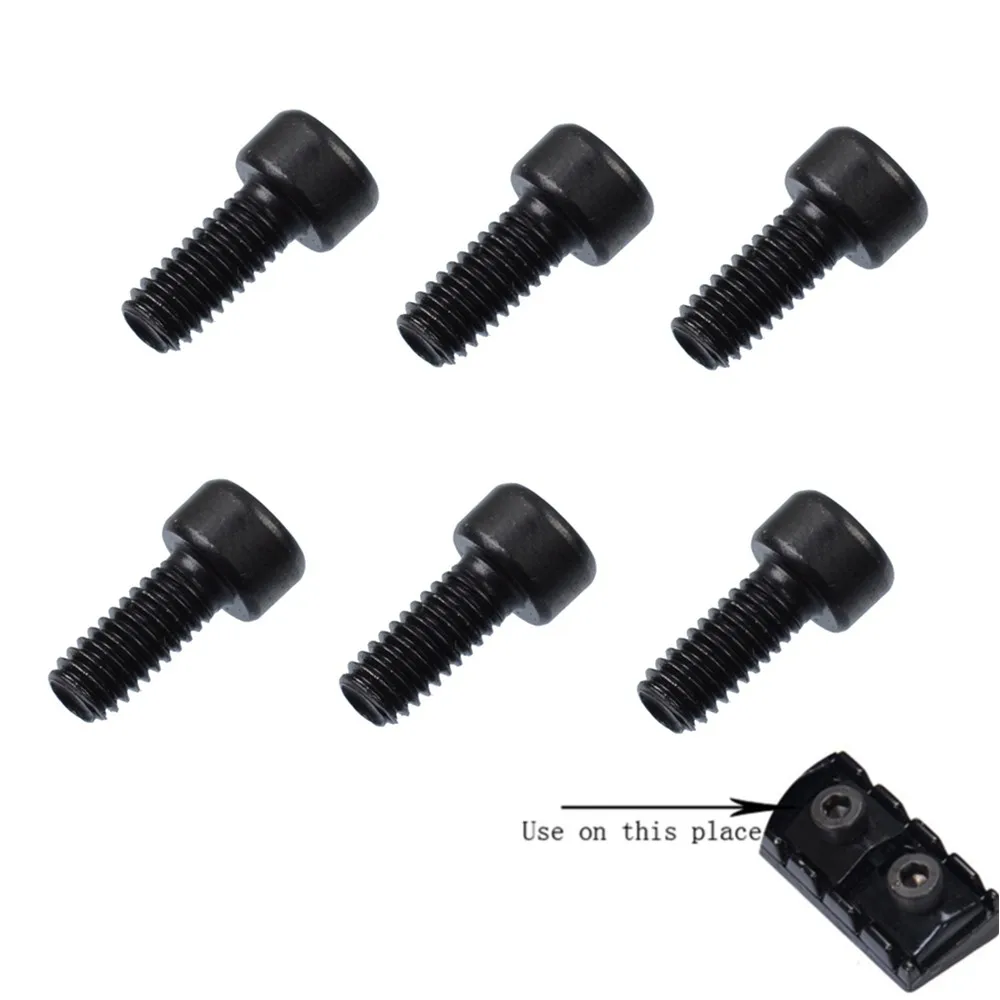 6pcs Electric Guitar Tremolo Bridge String Locking Nut Clamp Screws For Floyd Rose Electric Guitars Accessories Parts ootdty guitar tremolo locking nut 3 clamp 3 screws for electric neck
