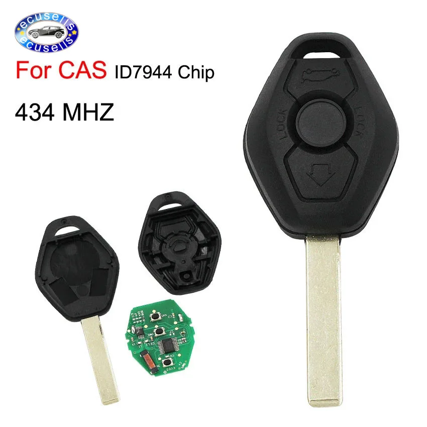 3 кнопки Smart Remote Key 434 МГц брелок для BMW CAS2 5 серии с чипом ID7944/7941 | Автомобили и