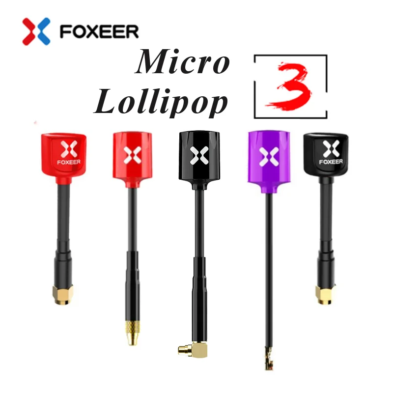 Foxeer Lollipop 3 Micro Omni 5 8G дБи антенна RHCP MMCX прямой угол UFL Super Mini для РУ FPV дрона | Игрушки и
