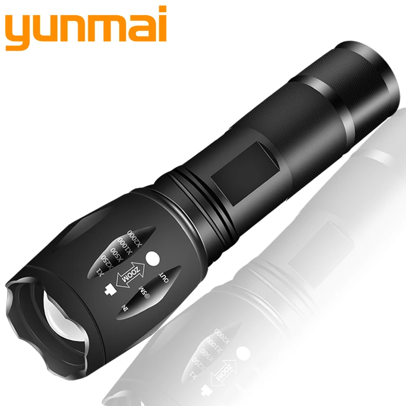 XM-L2 U3 светодиодный фонарик Фонарь XM-L T6 XP-G Q5 600LM 18650 Батарея Открытый Кемпинг мощный светодиодный фонарик