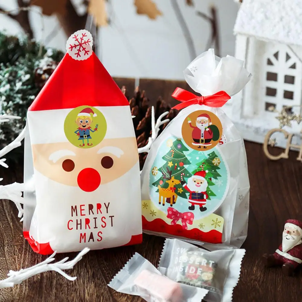 

Merry Christmas Sticker Card Box Package 8 Alternate Design 500 Christmas Stickers for Festival Decoration Christmas stickers