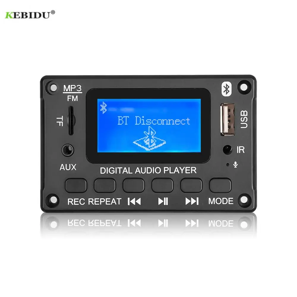 5V 12V MP3 Decoder Board Bluetooth Car MP3 Player USB Recording Module FM AUX Radio With Lyrics Display For Speaker Handsfree