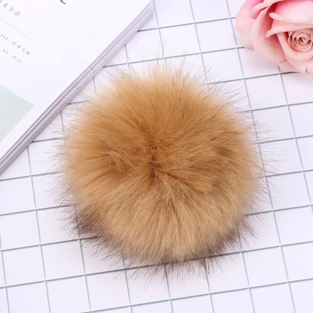 Помпон из натурального меха енота помпон лисьего разноцветный большой меховой 15