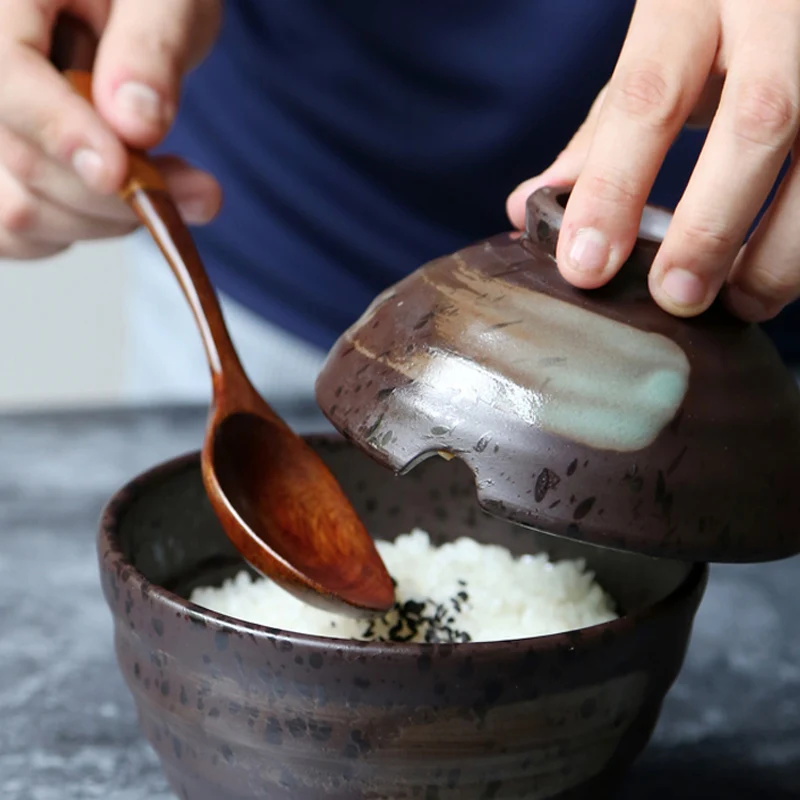 BalmyDays 2 шт деревянные ложки японский стиль деревянная ложка с длинной ручкой для