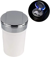 car ashtray with lid automotive ash tray for smokers ideal for most auto cup holder indoor tabletop office or outdoor travel