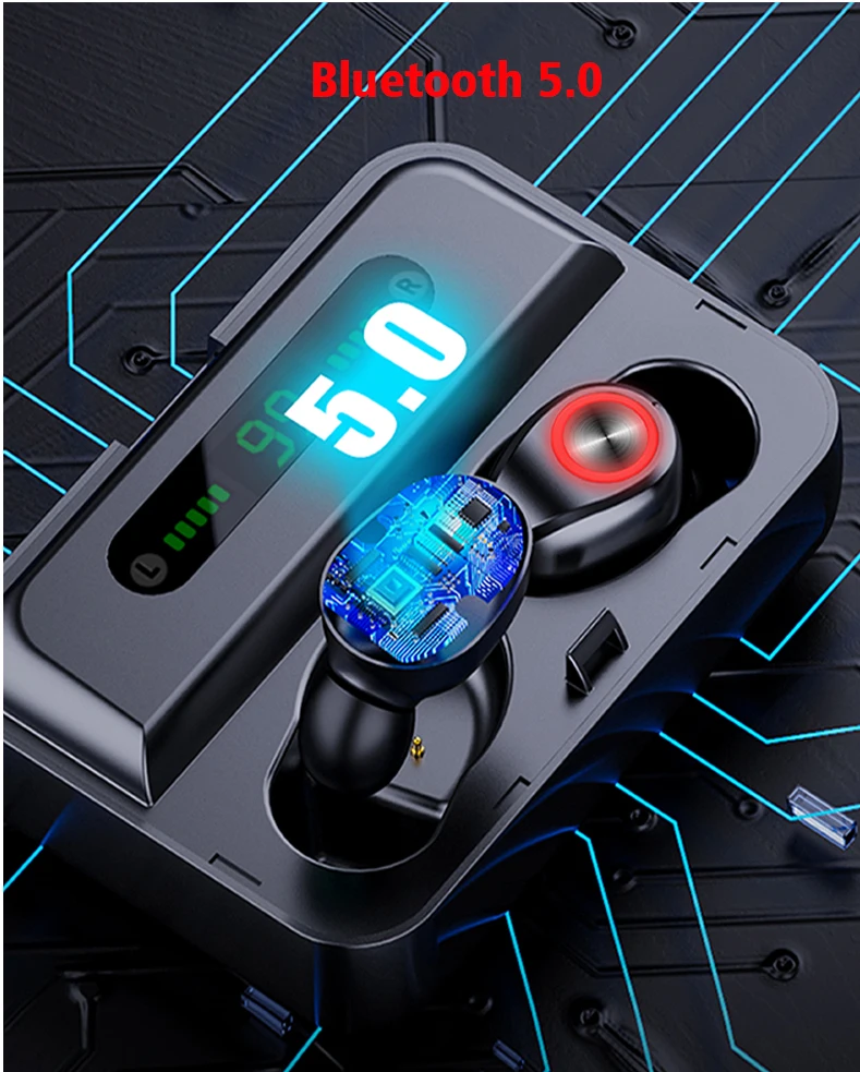 Bluetooth 5 0 стерео беспроводные наушники T10B TWS водонепроницаемая Спортивная