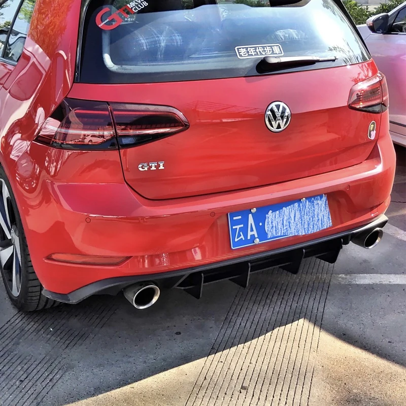 Задний диффузор для губ отделочный спойлер Volkswagen VW Golf VII MK7 7 5 GTI R ABS плавники в