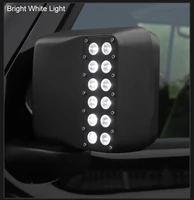 QHCP LED Left Right Rear View Mirror Turn Signal Light LED Bulbs Running Lamp Rearview Side View For Jeep Wrangler JL 2018-2021
