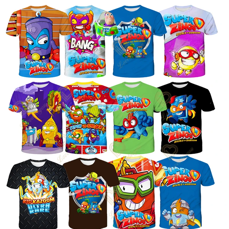 

2020 Boys Summer TSHIRTS Super Zings Serie 4 T Shirt Baby Boy Tops Toddler Tees Kids Girl T Shirt Superzings Children T-shirts