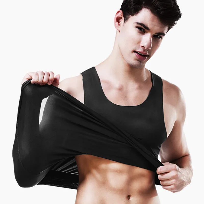 

High Elastic Vest Shirt Men Slimming Body Shapewear Corset Compression Sports Vest Tummy Belly Control Waist Cincher Abdomen