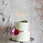 Топпер для торта, акриловый, зеркальный, деревянный, украшение для торта на первый день рождения