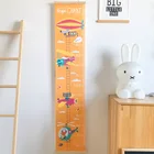 График роста детей линейка Мультфильм Деревянная Рама холст настенный измерение высоты для мальчиков и девочек, Спальня Детские аксессуары 60-200 см