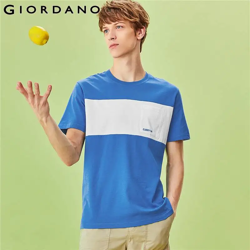 Мужская футболка с круглым вырезом под горло Giordano дышащая короткими рукавами и