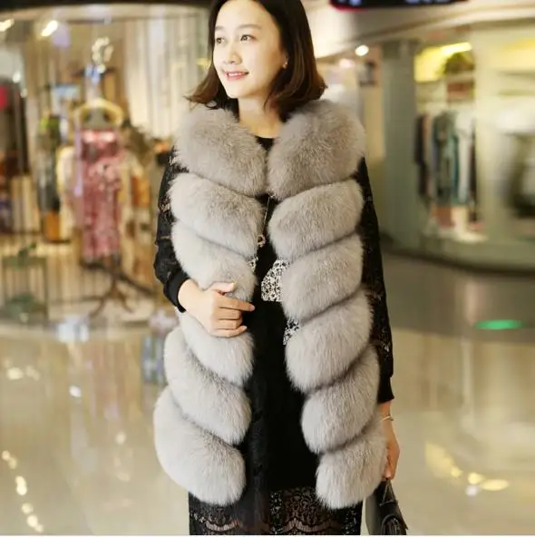 Clobee 2020 Winter Women's Faux Fur Coat Artificial Vest Furry Vests Femme Jackets Plus Size Warm Fake Gilet Z3 | Женская одежда