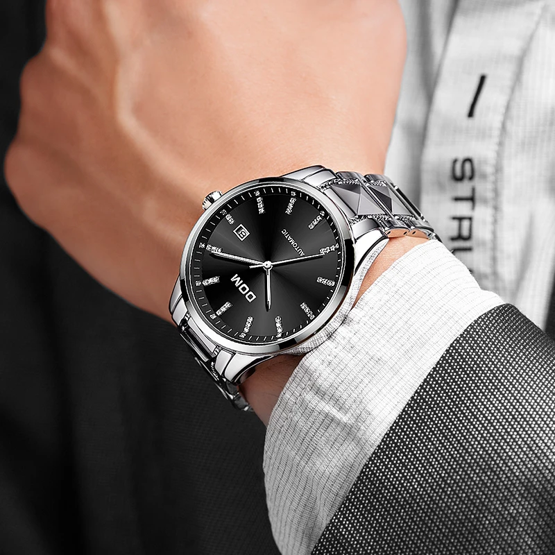 DOM мужские часы автоматические механические с автоматической сменой даты модные