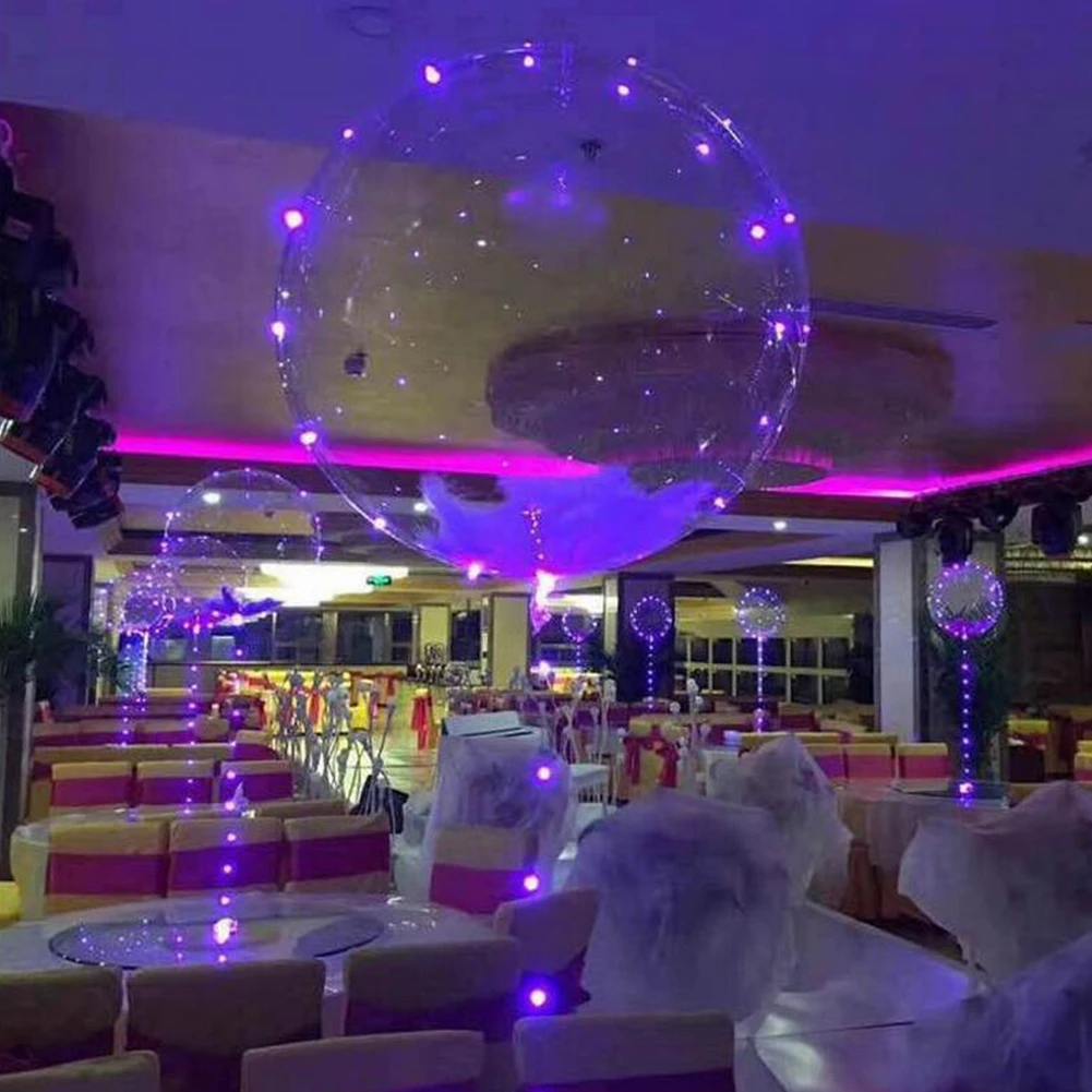 

18 Inch Transparent Bubble Ball Glowing Light Decorative Ball For Indoor Bar KTV