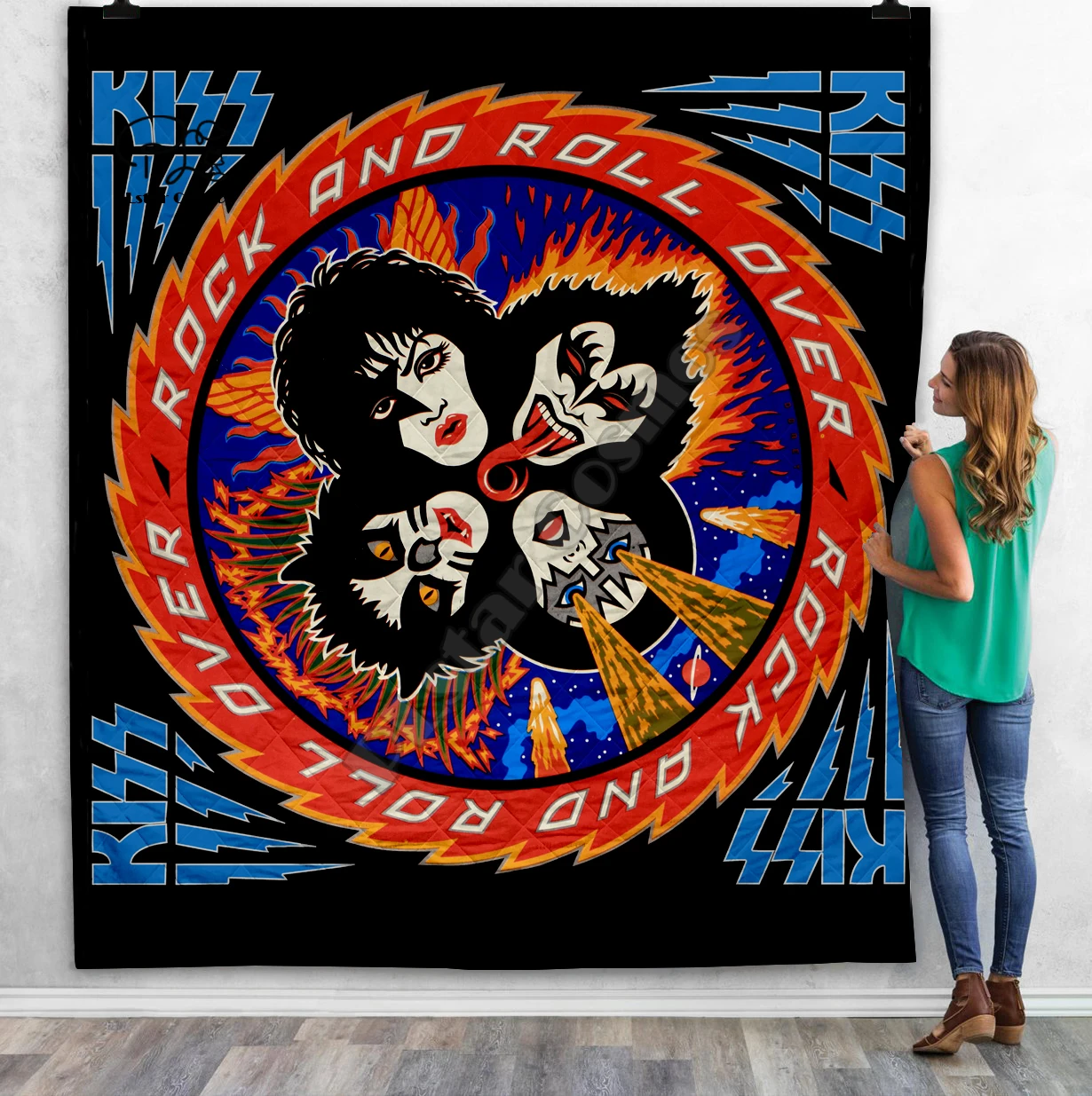 

Детское одеяло с 3D принтом KISS Rock & Roll All Nite, мягкое теплое тонкое одеяло с хлопковым покрытием, для вечеринки, для взрослых, 7