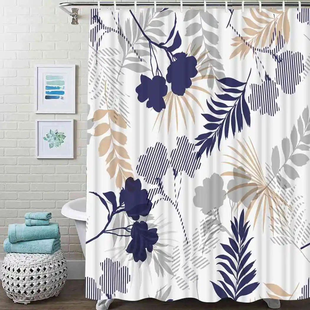 

Geometric Shower Curtain Memphis Style Summer Shower Curtain Waterproof Fabric For Bathroom Decor Shower Curtains Set With Hooks
