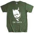 Мужская брендовая футболка Летняя Хлопчатобумажная футболка FIRE STARTER, продиальная танцевальная футболка для фестиваля музыки, бесплатная доставка