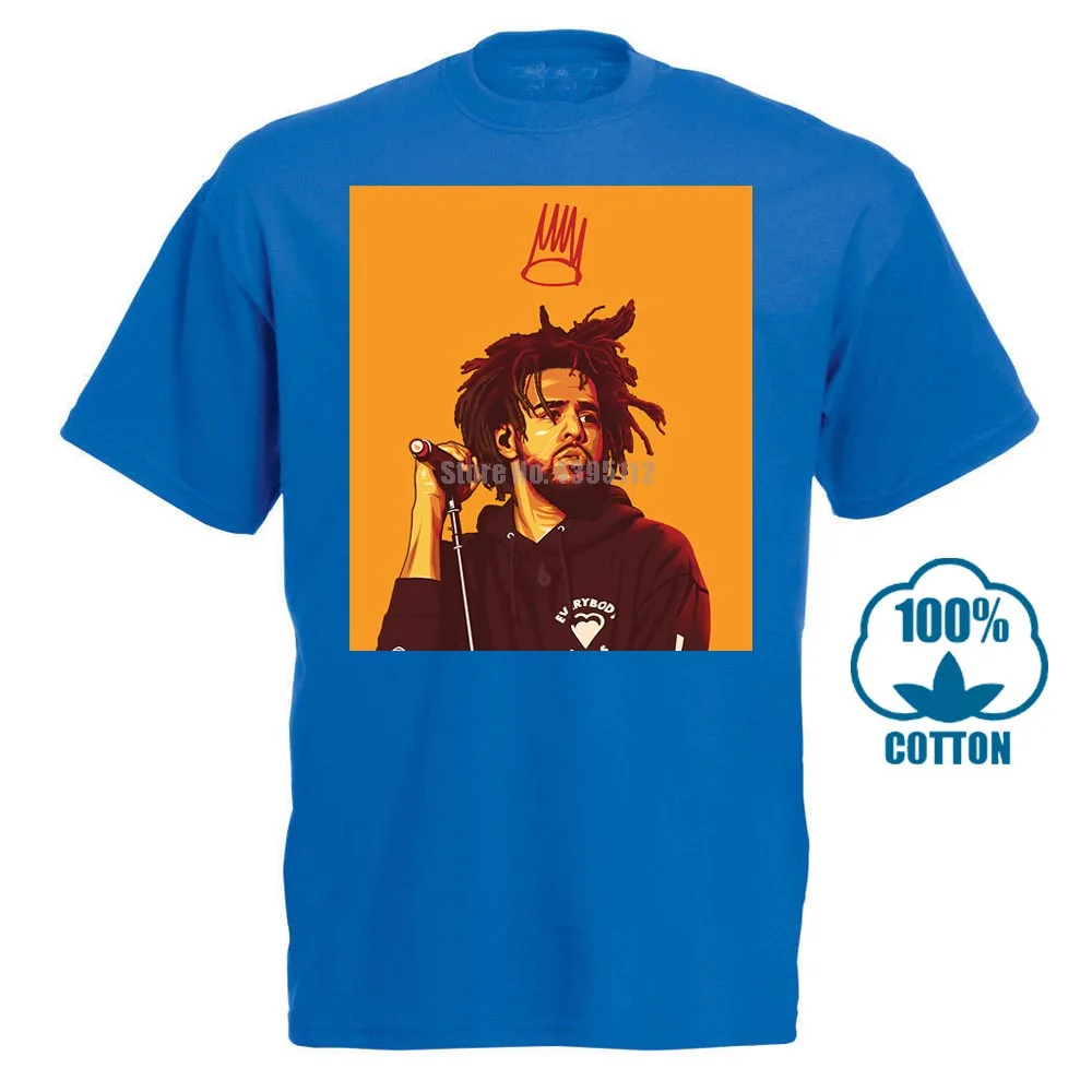 Синий J Cole футболка Dreamville Festival Cole Word черная Хлопковая мужская S 6Xl - Цвет: Синий