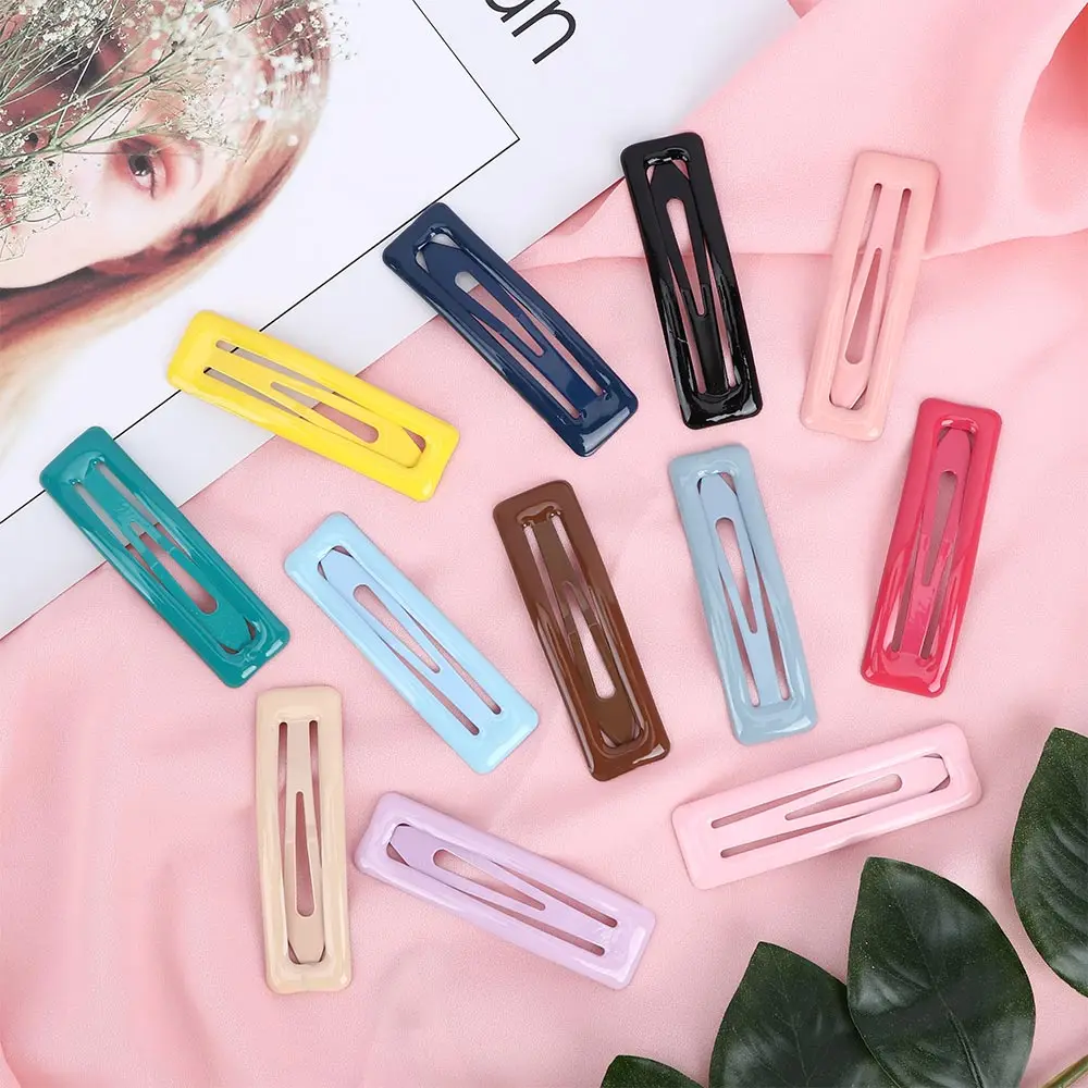 Милые разноцветные зажимы для волос с принтом мультяшным рисунком боковые
