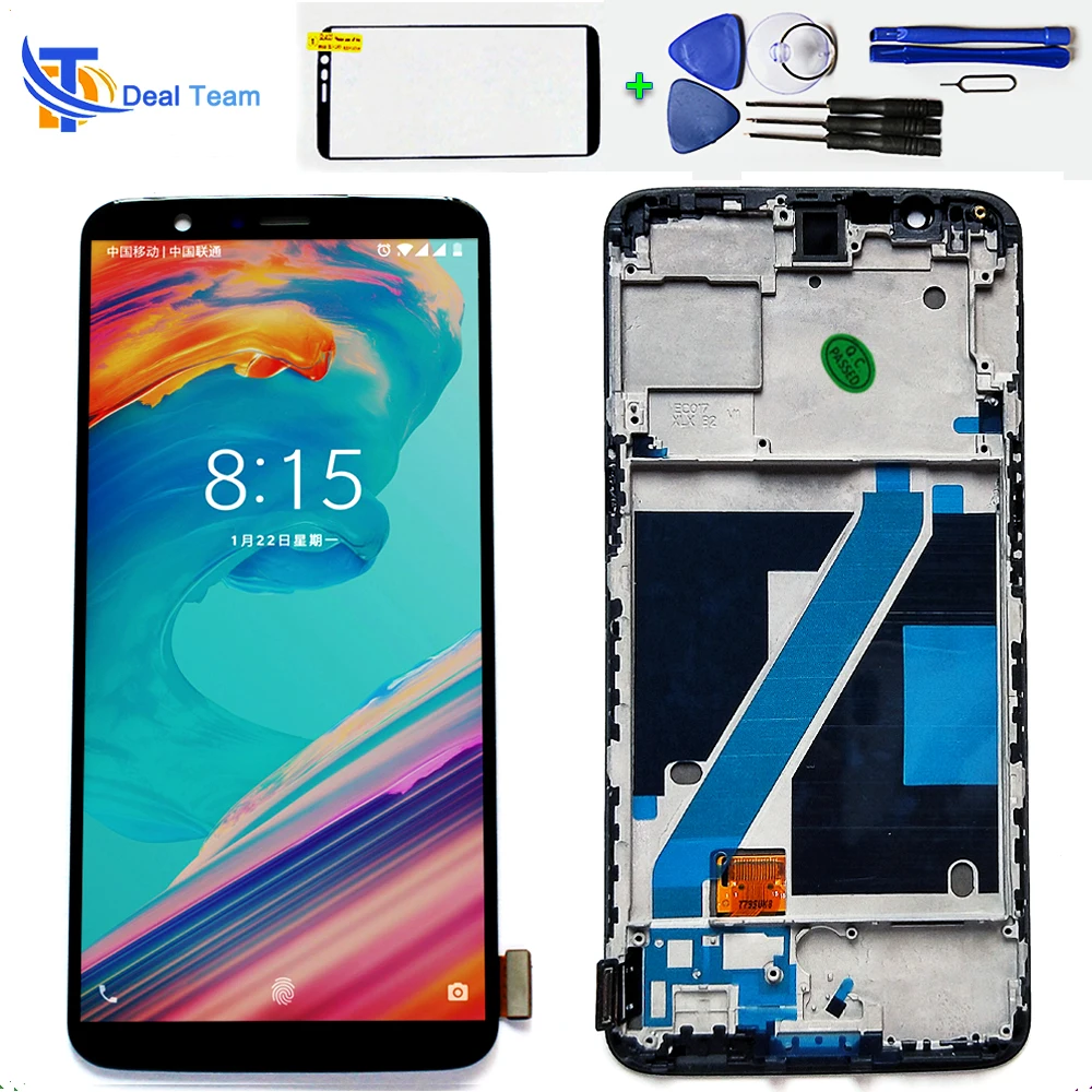 100% протестированный AMOLED для Oneplus 5T A5010 ЖК дисплей кодирующий преобразователь