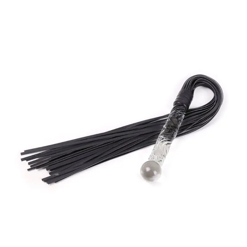 Кристальный фаллоимитатор Настоящий Кожаный Флоггер стеклянный пенис кнут секс