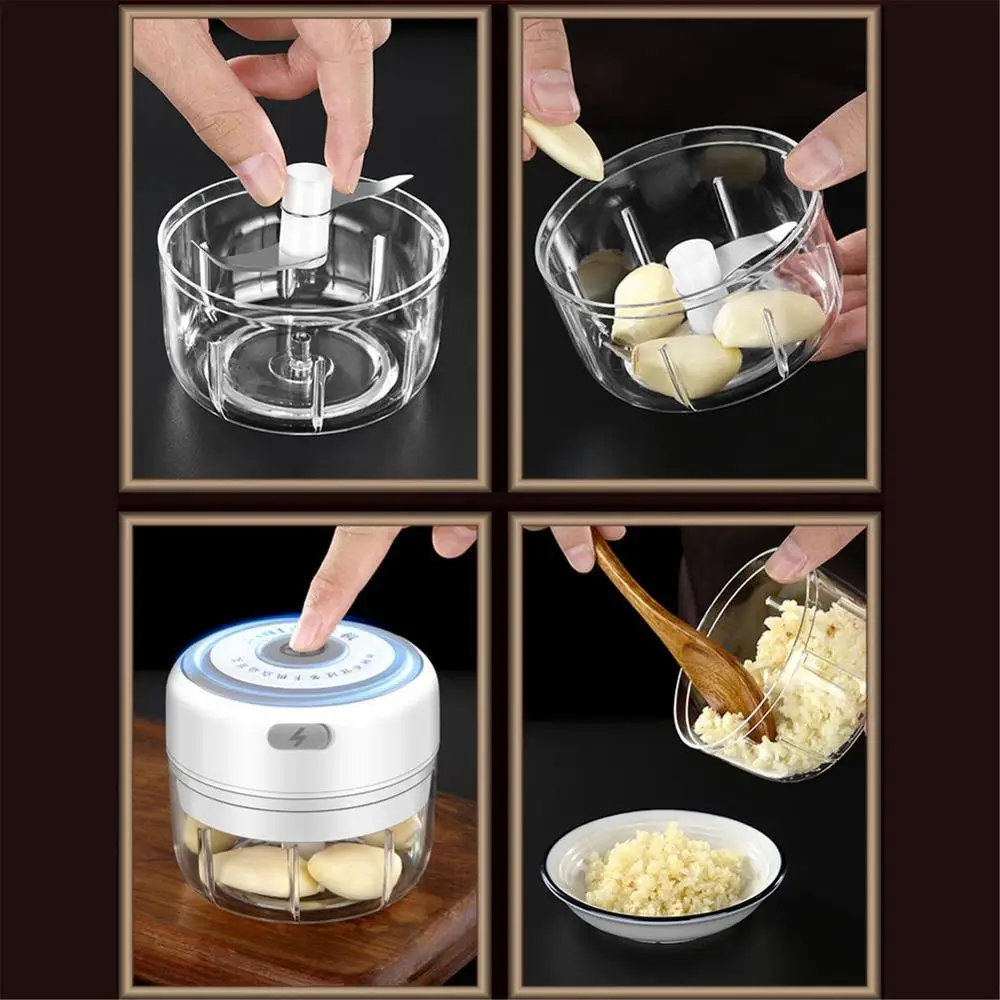 

Meat Grinder Mini Chopper Garlic Crusher Meat Grinder Electric Chopper Garlic Chopper USB Charging For Crushed Garlic Ginger