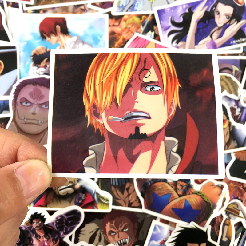 

10/100pcs/pack Cartoon Anime ONE PIECE PVC Waterproof Stickers For DIY Luggage Skateboard Laptop Motorcycle Computer Scrapbook