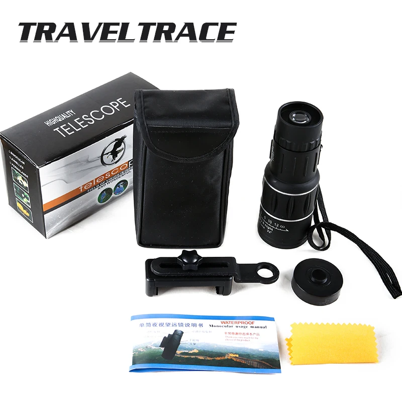 Монокуляр 16X52 для смартфона мощный охотничий телескоп военный оптический