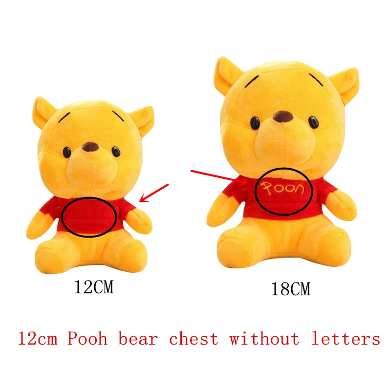 

Disney 10 cm Winnie the Pooh Bear Cartoon Stuffed Animals Plush Toys Lilo Stitch Piglet Christmas Gifts For Kids Gift