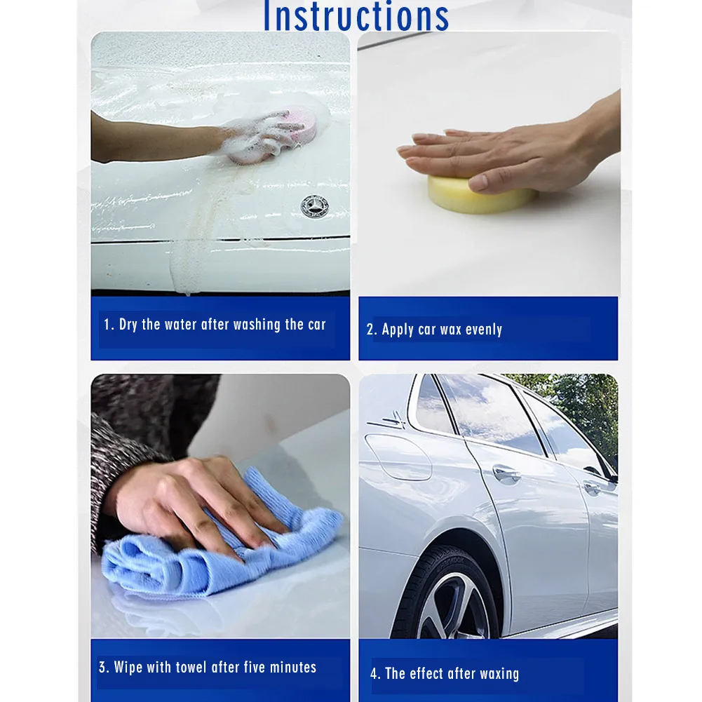 

Car Repair Wax Gloss Paint Care Coating Scratch Repair Wax High Temperature Resistance Solid Car Wax Car Maintenance Auto Care