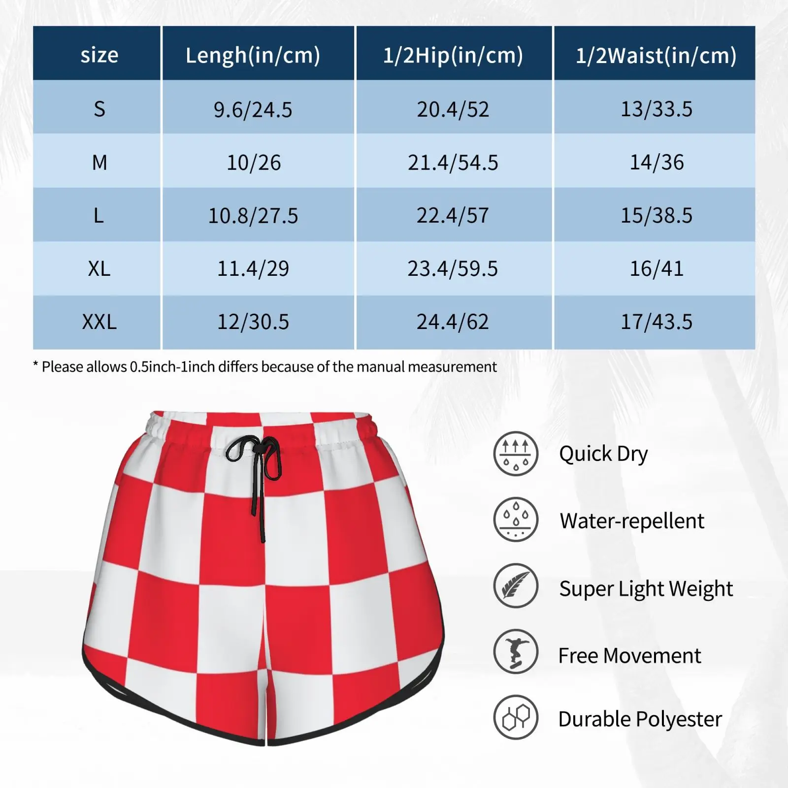 

Sheffield United Red And White Checkered Fan Flag Swim Shorts Quick Dry Women Beach Short Sheffield United Suthe