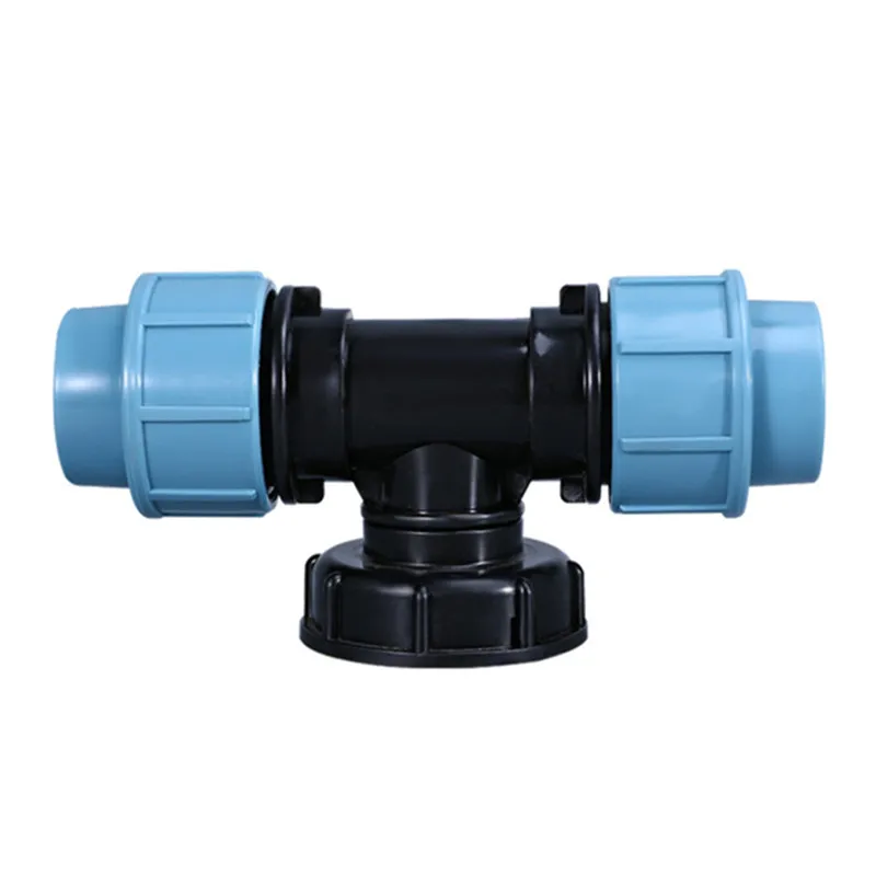 

20/25/32mm Plastic PE Tube Tee Connector Water Splitter IBC water Tank Reducing Tee Pipe T-Shaped Joints