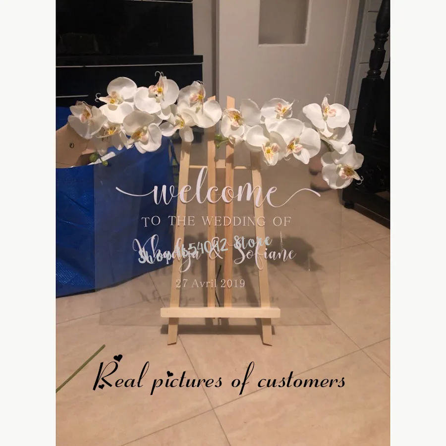 Виниловая зеркальная доска для свадебного торжества с именами влюбленных пар и