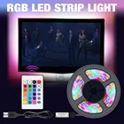 USB Светодиодная лента RGB DC 5V SMD2835 гибкая лента Fita LED TV светильник 50 см 1 м 2 м 3 м 4 м 5 м лента RGBW Пульт дистанционного управления неоновый светодиод