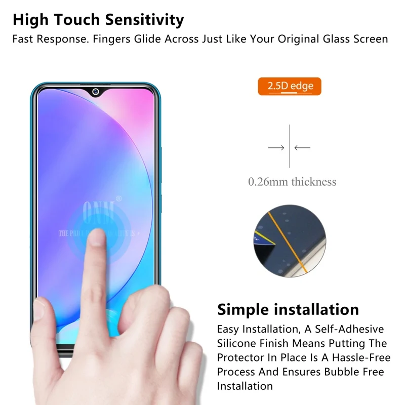 Закаленное стекло для VIVO Y17 защита экрана 2.5D 9H Премиум Закаленное стекло для VIVO Y17 защитная пленка