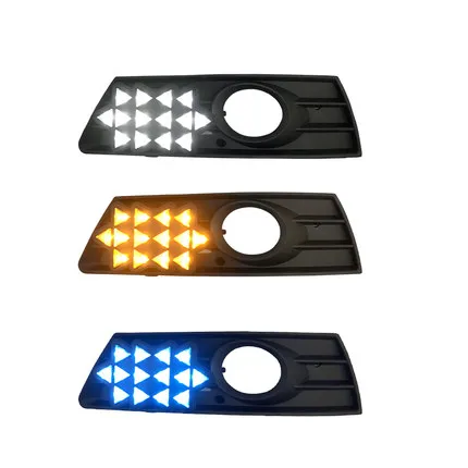 

Led DRL Daytime Running Light for Volkswagen vw passat cc 2010-2012 with Yellow Turn Signal and Blue Night Mode