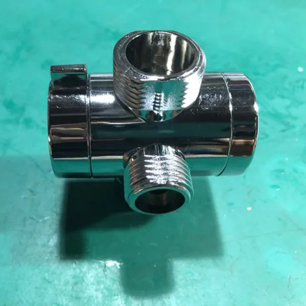 

1/2 inch 3-Way T-adapter Diverter Valve Adjustable Shower Head Arm Mounted Diverter Valve Bathroom Hardware Accessory