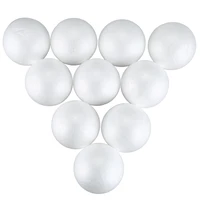 10 x christmas decoration modelling craft polystyrene foam ball sphere 10cm white