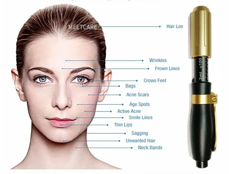 High Pressure Hyaluronic Acid Pen High Density Metal for Anti Wrinkle Lifting Lip Hyaluron Pen Atomizer Lip Filler Injection New
