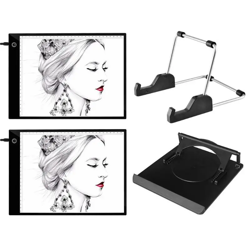 

A4 Digital Graphics Copy Board A4 Stepless Dimming 3 Level LED Drawing Tablet USB Light Painting Writing Art Tracing Pad