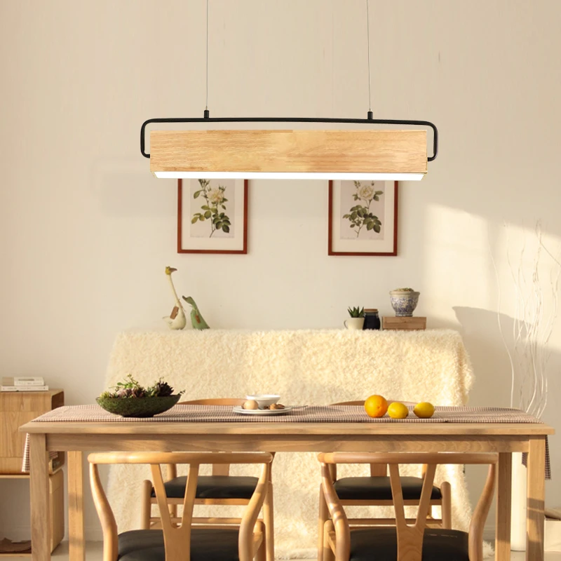 Скандинавский пост современный подвесной светильник из цельного дерева в