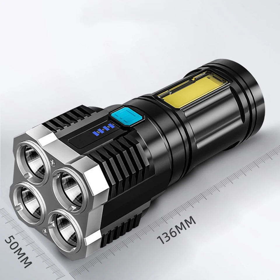 Фонарик со встроенной батареей XHP70.2 USB Аккумуляторный портативный мощный