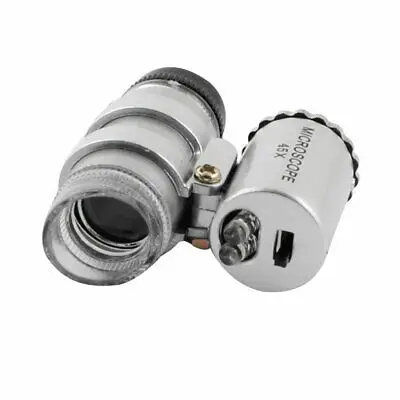 Лупа-микроскоп 45X увеличение 2 светодиода светильник обнаружение денег |