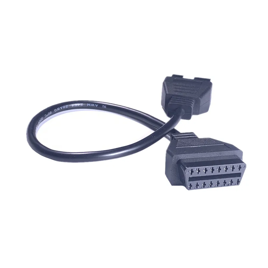 10 шт./лот 12Pin OBD2 Кабельный разъем до 16 Pin для M-its-ubishi 12 OBD адаптер II кабель